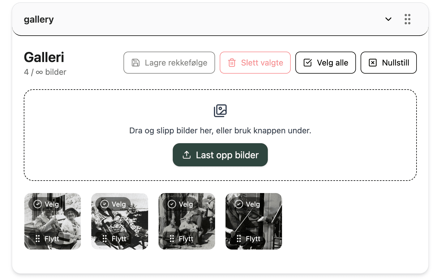 Administrer bildegalleri